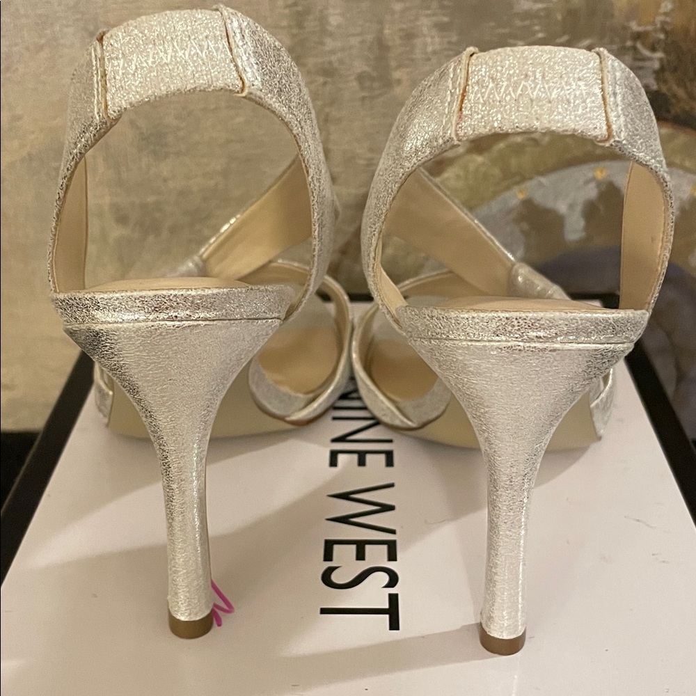 Nine West Silver Heels - Picture 8 of 10